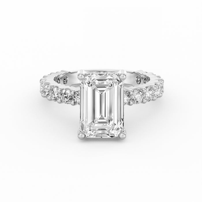 Olivia | 3ct Emerald Cut Basket Setting Engagement Ring