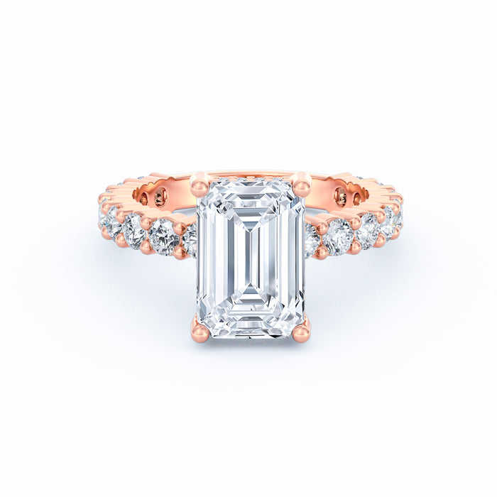 Olivia | 3ct Emerald Cut Basket Setting Engagement Ring