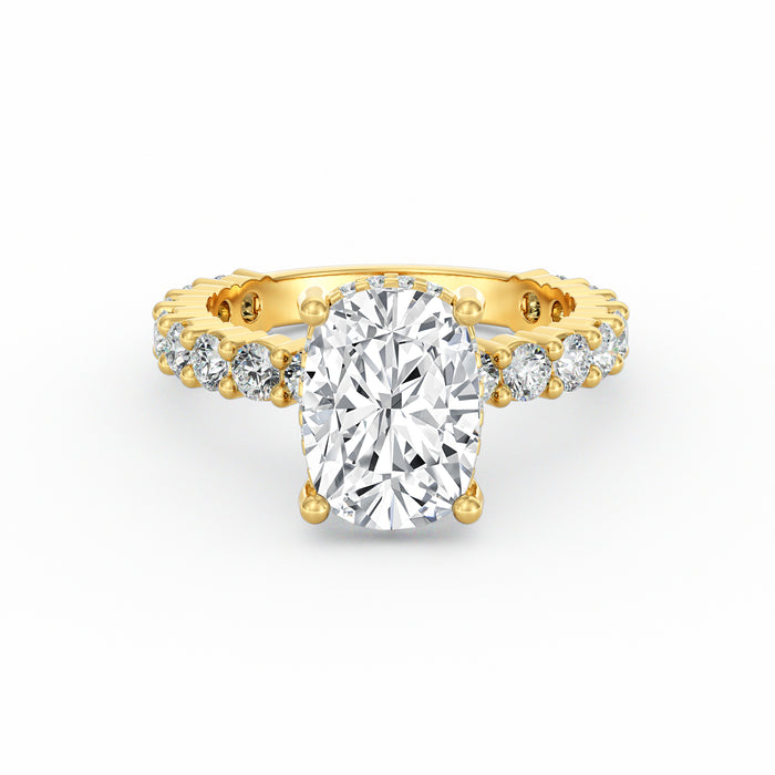 Olivia | 3ct Cushion Cut Basket Setting Engagement Ring