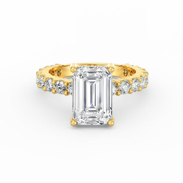 Olivia | 3ct Emerald Cut Basket Setting Engagement Ring