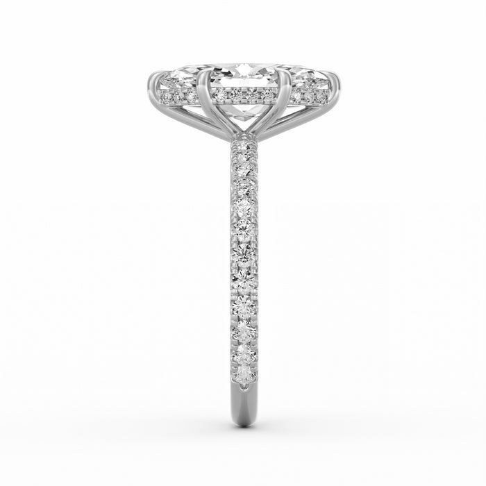 Avery | 3ct Marquise Cut Pavé Band Engagement Ring