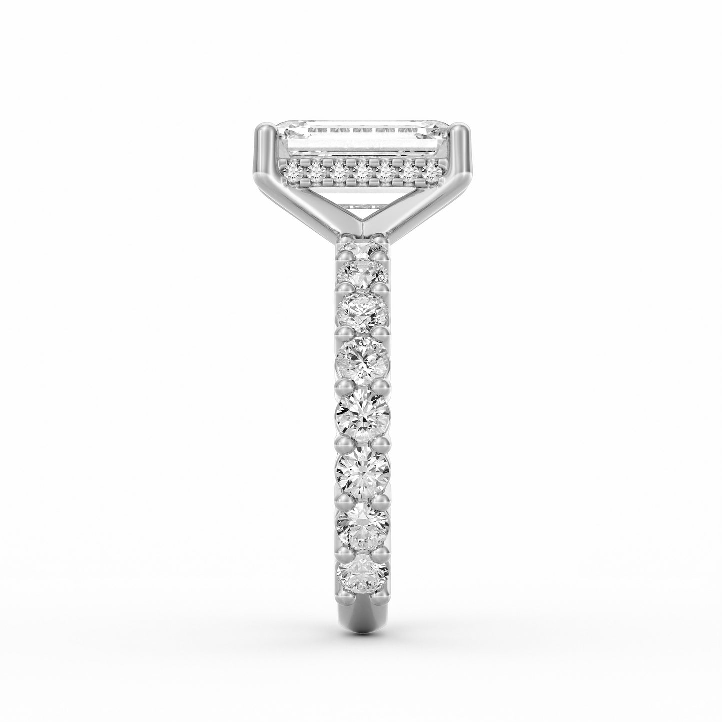 Olivia | 3ct Emerald Cut Basket Setting Engagement Ring