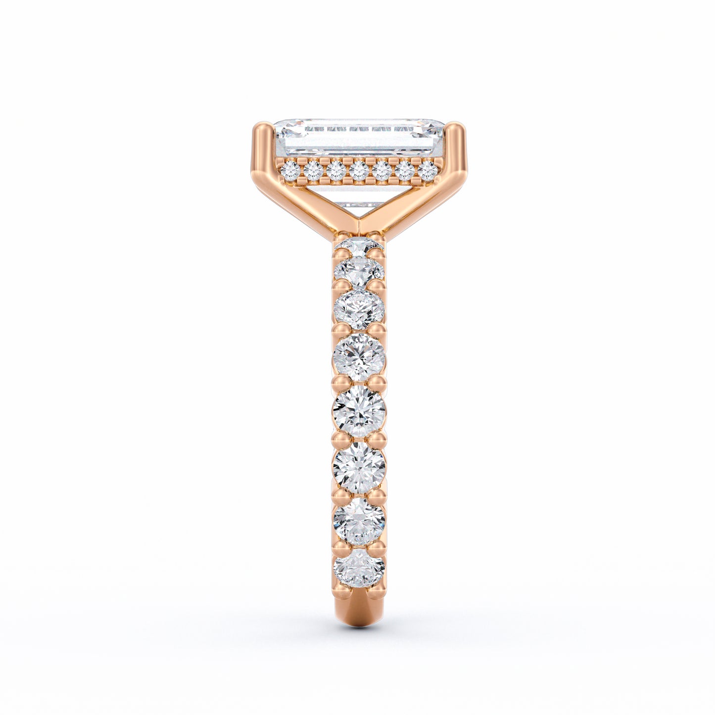 Olivia | 3ct Emerald Cut Basket Setting Engagement Ring