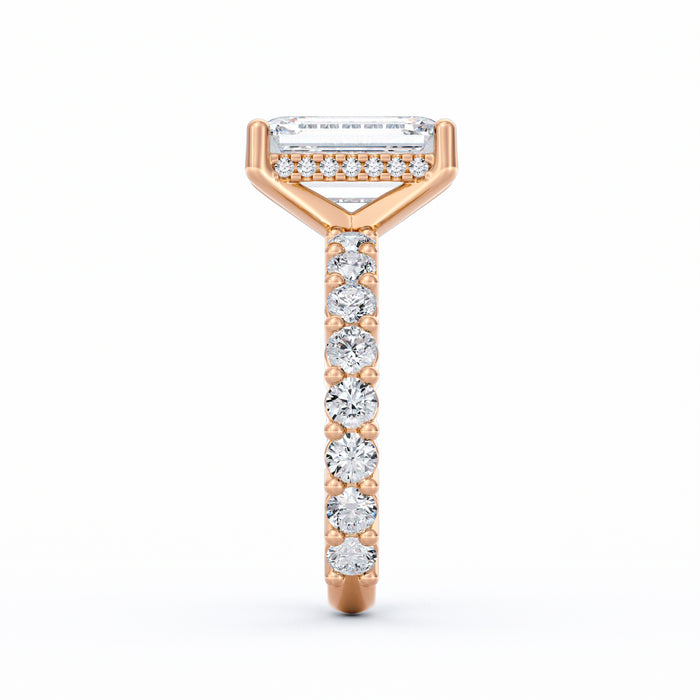 Olivia | 3ct Emerald Cut Basket Setting Engagement Ring