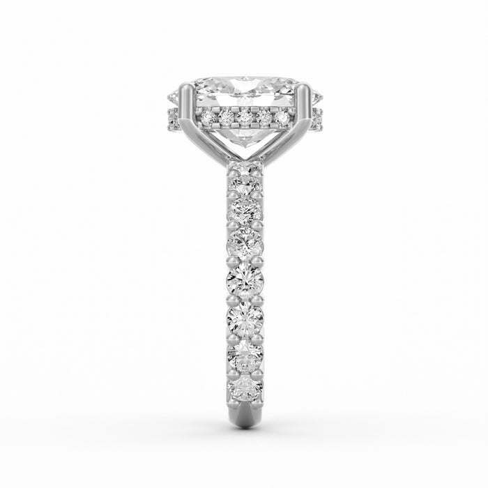 Olivia | 3ct Oval Cut Basket Setting Engagement Ring