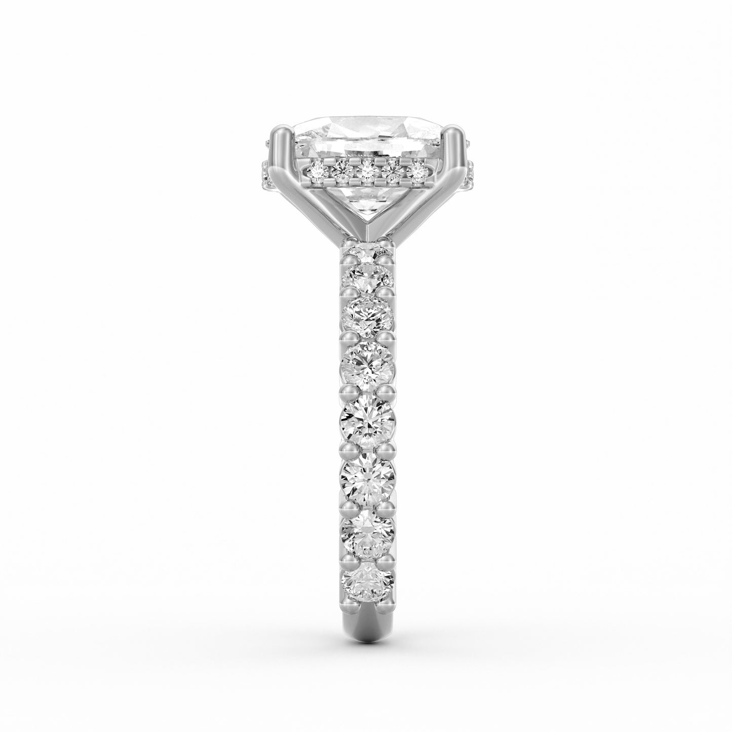 Olivia | 3ct Cushion Cut Basket Setting Engagement Ring