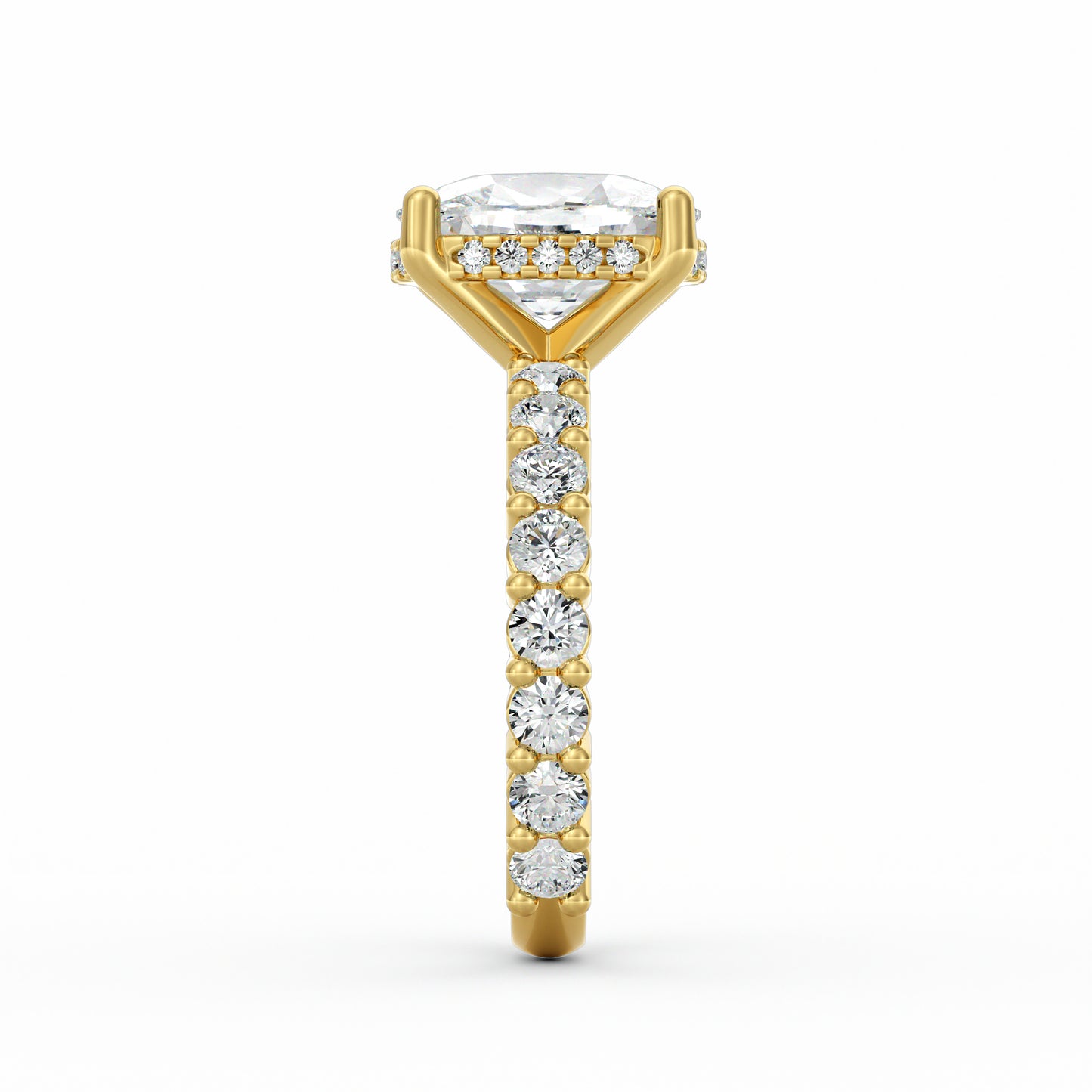 Olivia | 3ct Cushion Cut Basket Setting Engagement Ring