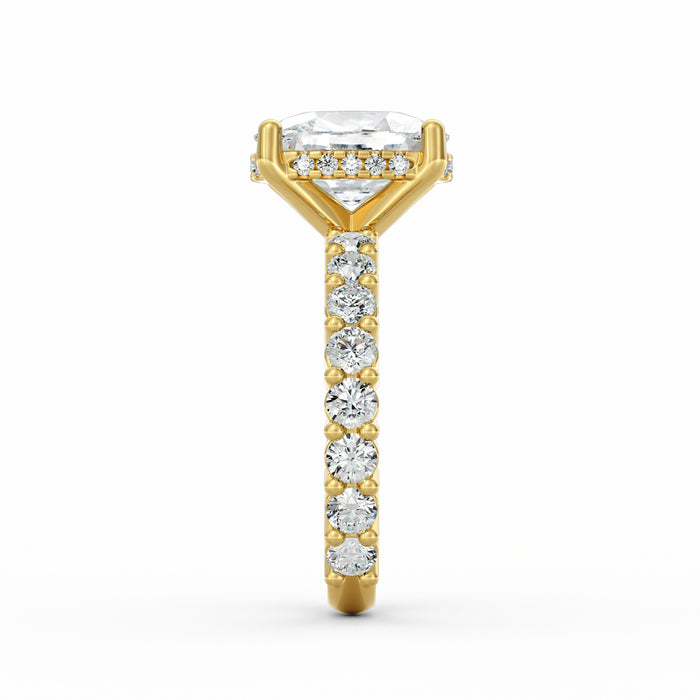 Olivia | 3ct Cushion Cut Basket Setting Engagement Ring