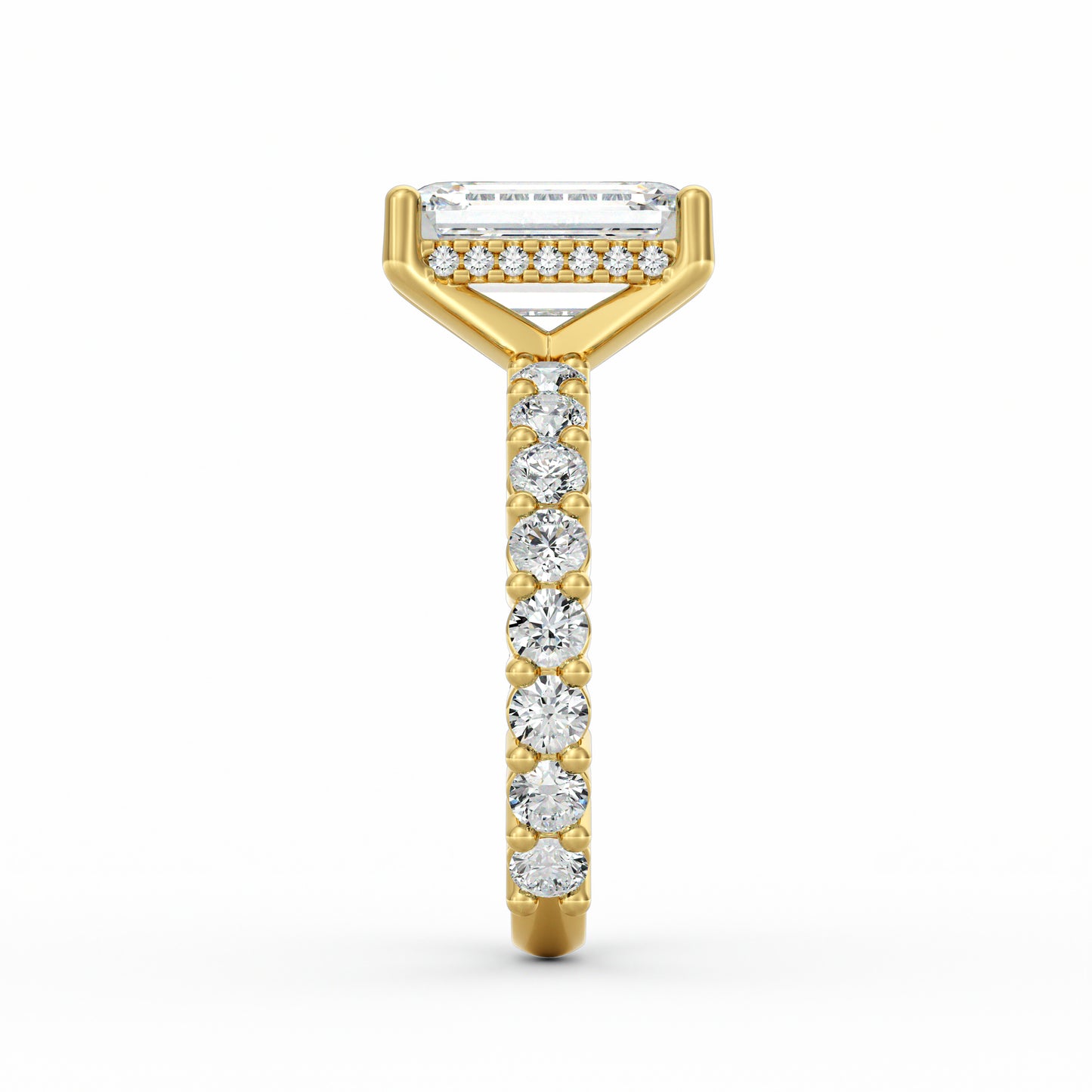 Olivia | 3ct Emerald Cut Basket Setting Engagement Ring