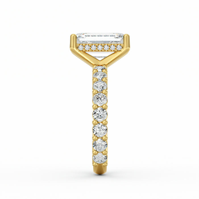 Olivia | 3ct Emerald Cut Basket Setting Engagement Ring