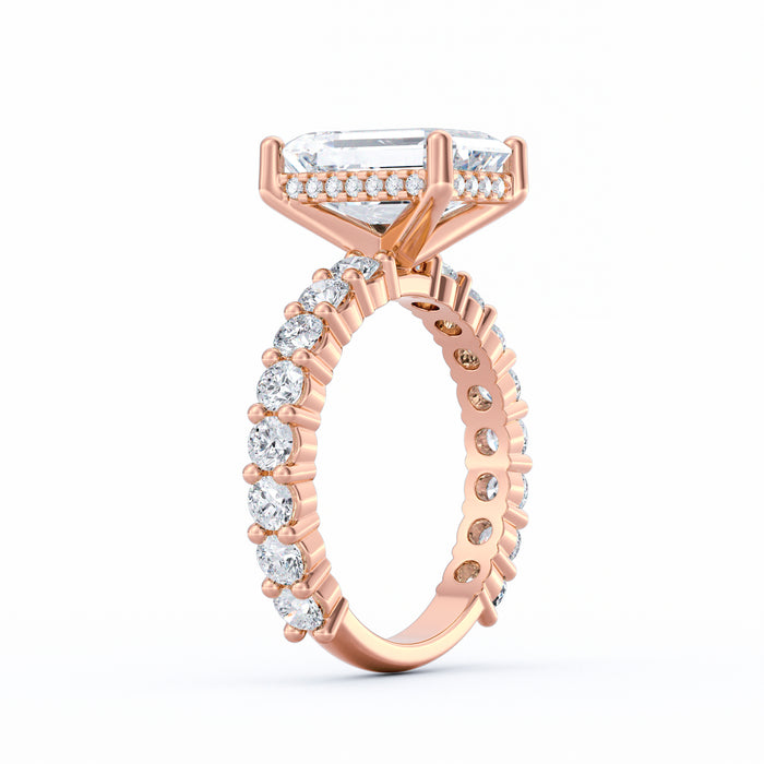 Olivia | 3ct Emerald Cut Basket Setting Engagement Ring