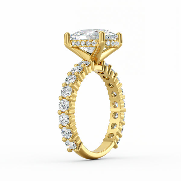 Olivia | 3ct Cushion Cut Basket Setting Engagement Ring alternate