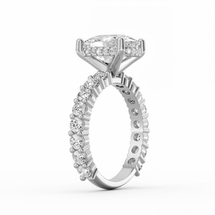 Olivia | 3ct Cushion Cut Basket Setting Engagement Ring