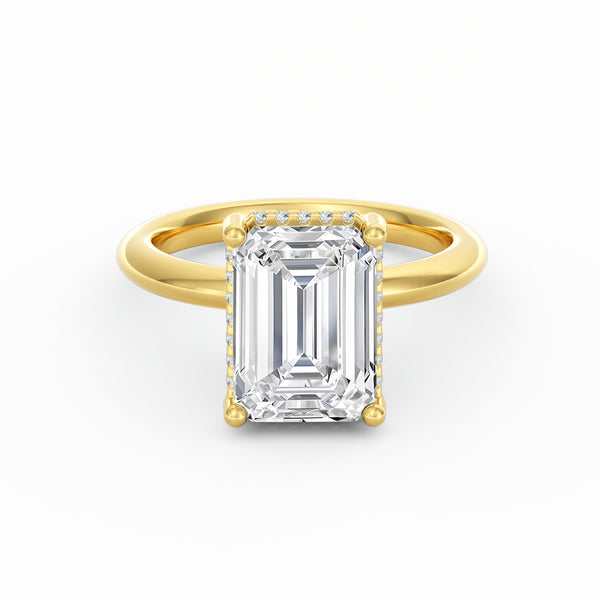 Sienna | 2ct Emerald Cut Hidden Halo Engagement Ring