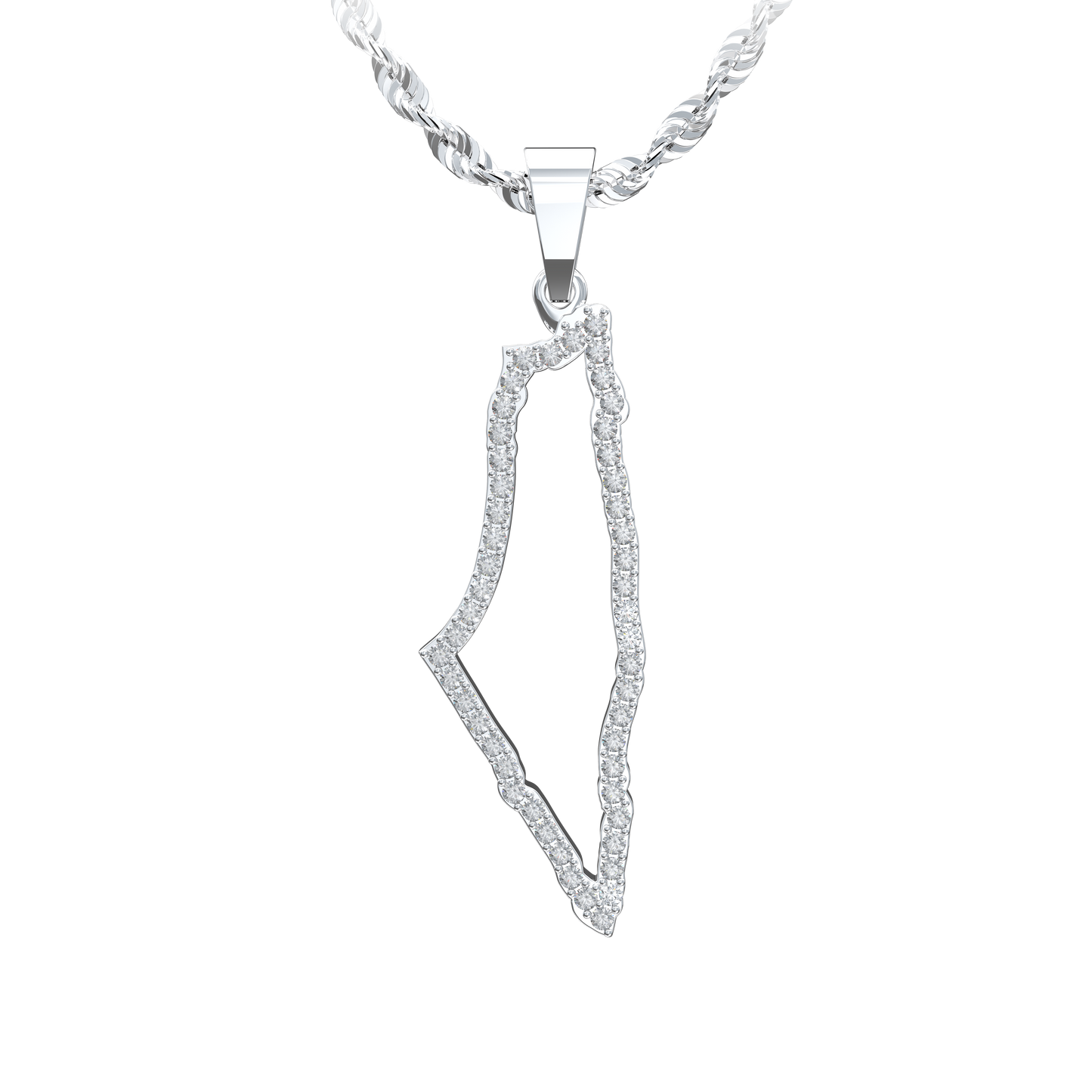 Palestine Silhouette Pendant Large