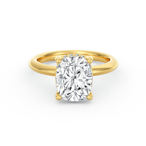 Sienna | 3ct Elongated Cushion Cut Hidden Halo Engagement Ring