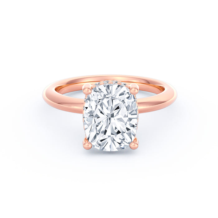 Sienna | 3ct Elongated Cushion Cut Hidden Halo Engagement Ring