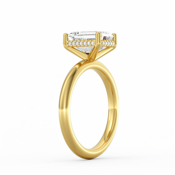 Sienna | 2ct Emerald Cut Hidden Halo Engagement Ring alternate