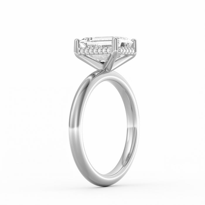 Sienna | 2ct Emerald Cut Hidden Halo Engagement Ring