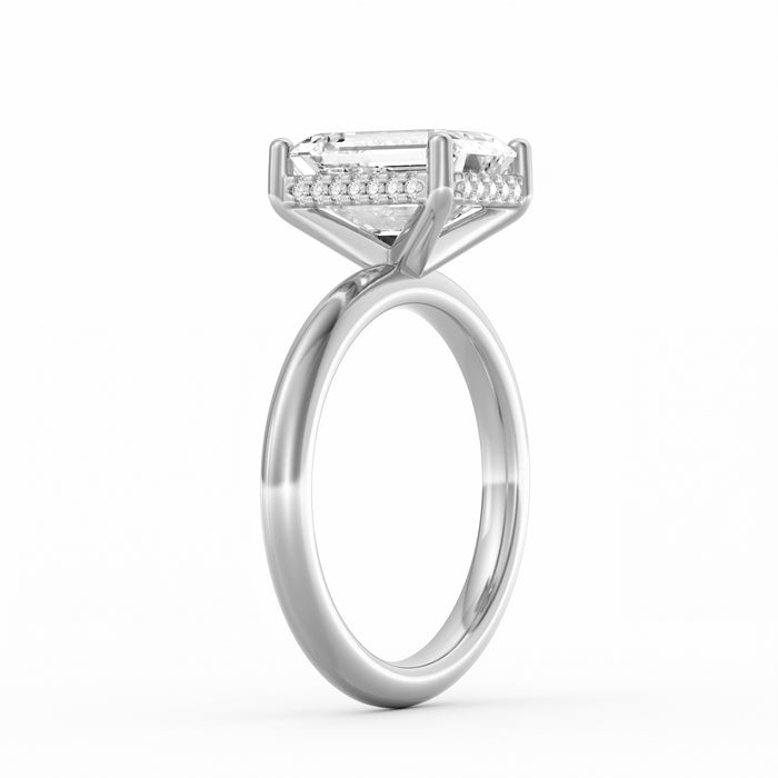 Sienna | 3ct Emerald Cut Hidden Halo Engagement Ring