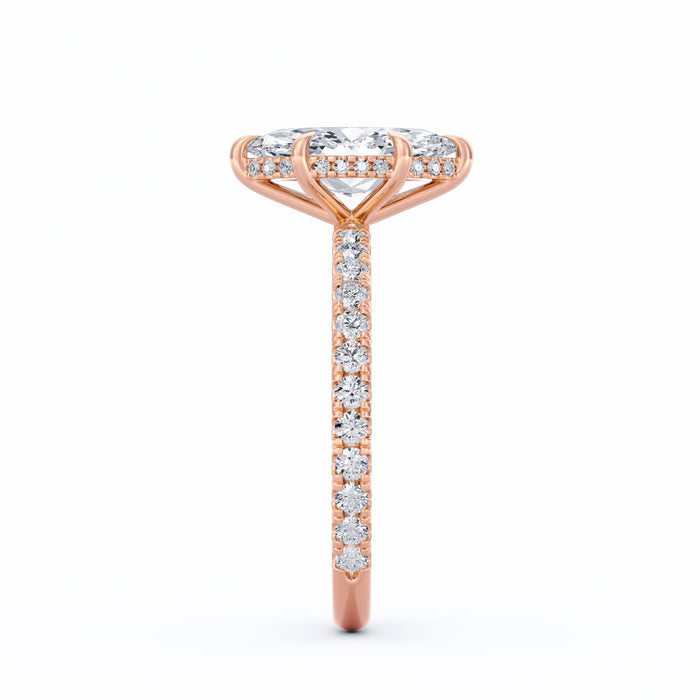 Avery | 2ct Marquise Cut Pavé Band Engagement Ring