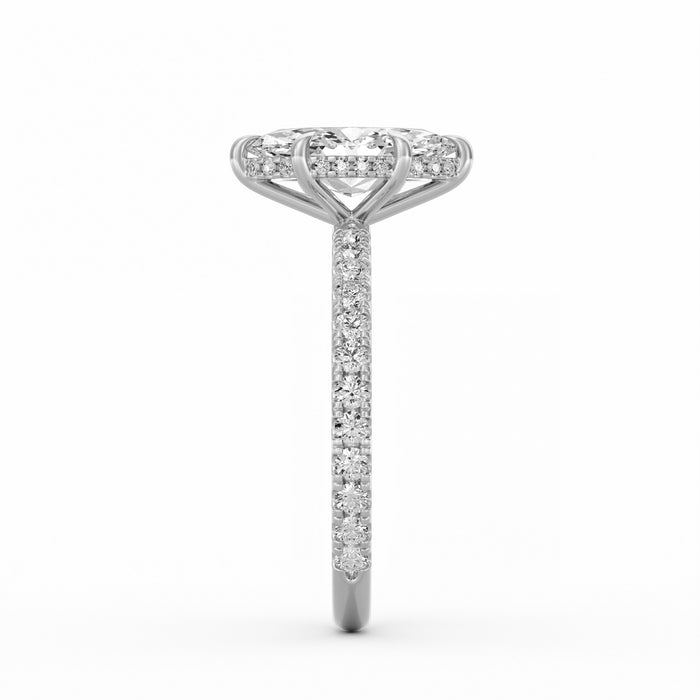 Avery | 2ct Marquise Cut Pavé Band Engagement Ring
