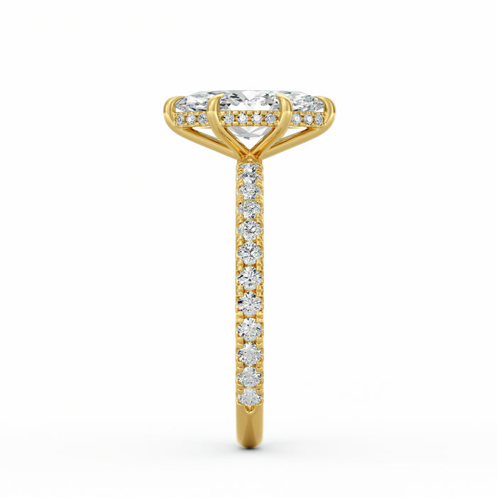 Avery | 2ct Marquise Cut Pavé Band Engagement Ring