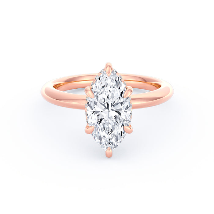 Sienna | 3ct Marquise Cut Hidden Halo Engagement Ring