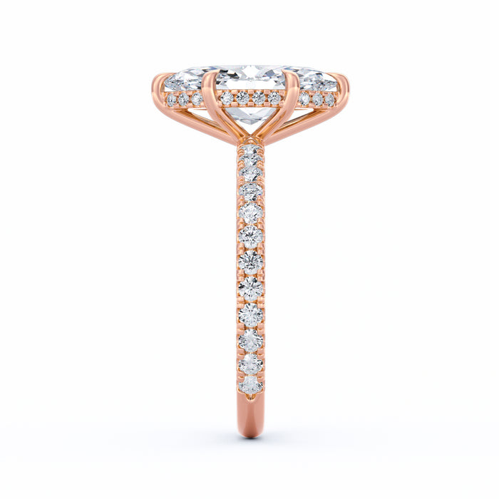 Avery | 3ct Marquise Cut Pavé Band Engagement Ring