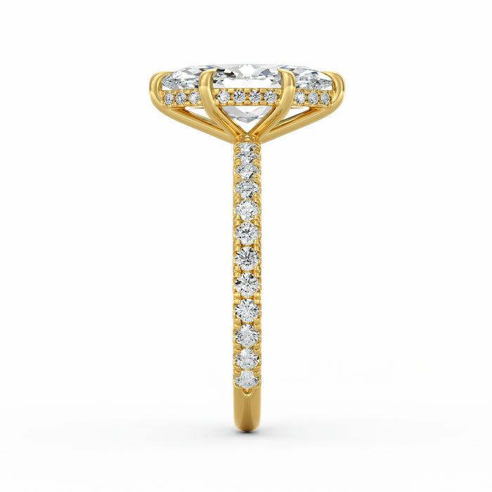 Avery | 3ct Marquise Cut Pavé Band Engagement Ring