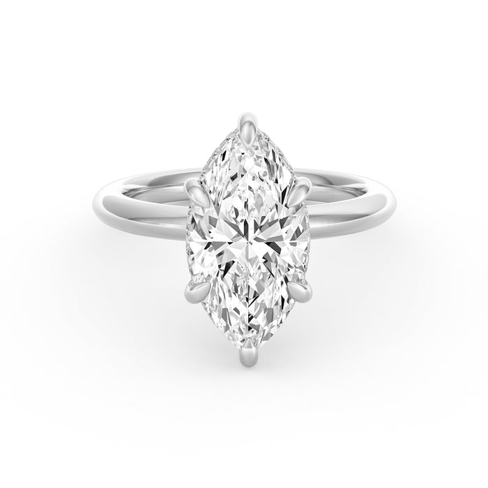 Sienna | 4ct Marquise Cut Hidden Halo Engagement Ring