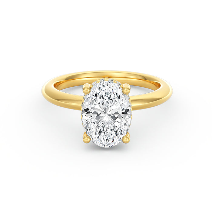 Sienna | 2ct Elongated Cushion Cut Hidden Halo Engagement Ring