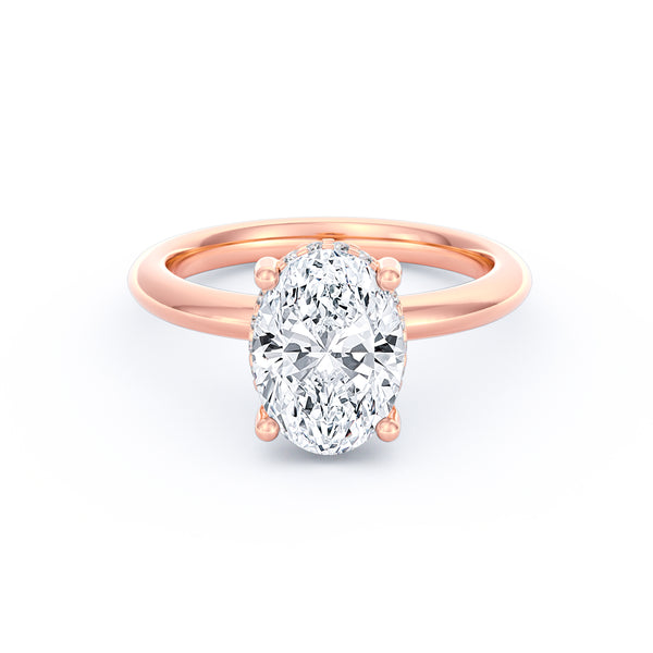 Sienna | 2ct Oval Cut Hidden Halo Engagement Ring alternate