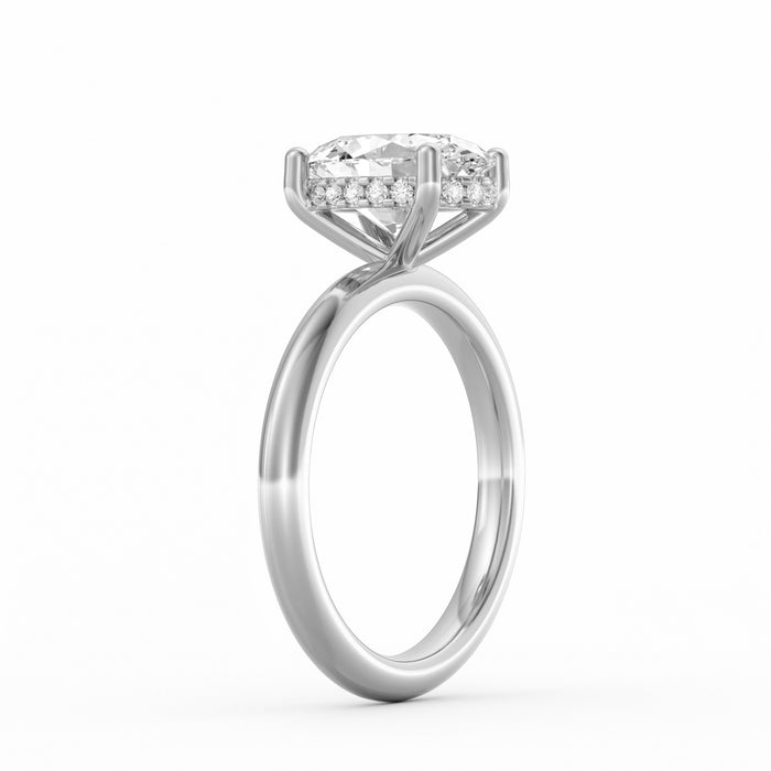 Sienna | 2ct Oval Cut Hidden Halo Engagement Ring