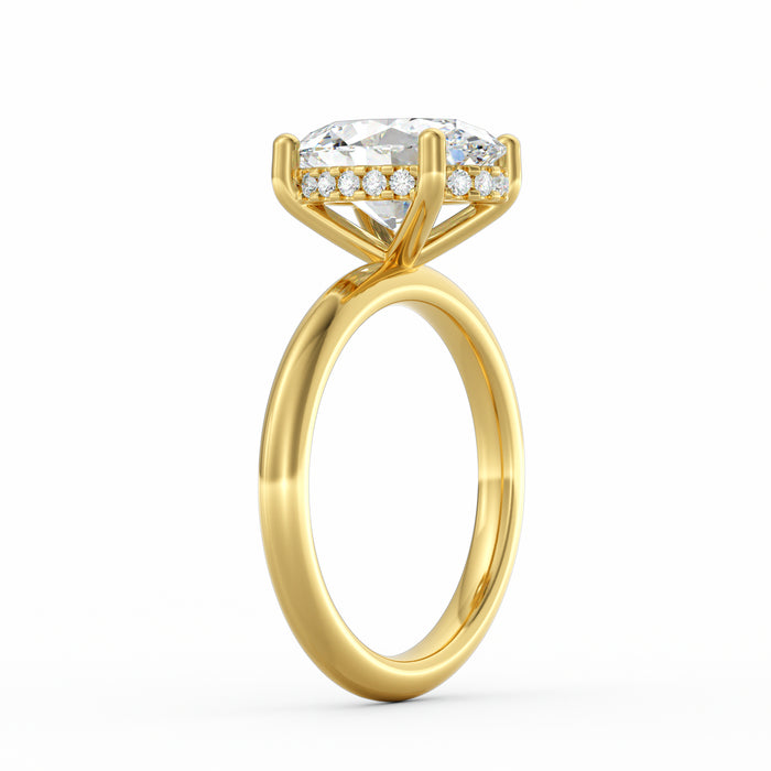 Sienna | 3ct Oval Cut Hidden Halo Engagement Ring