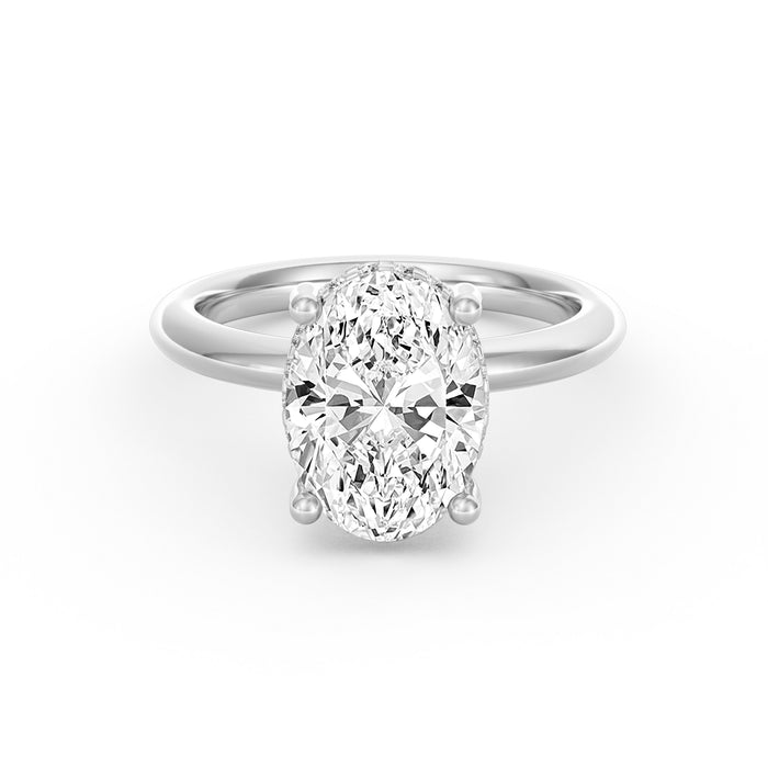 Sienna | 3ct Oval Cut Hidden Halo Engagement Ring