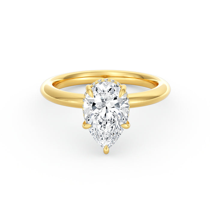 Sienna | 2ct Pear Cut Hidden Halo Engagement Ring