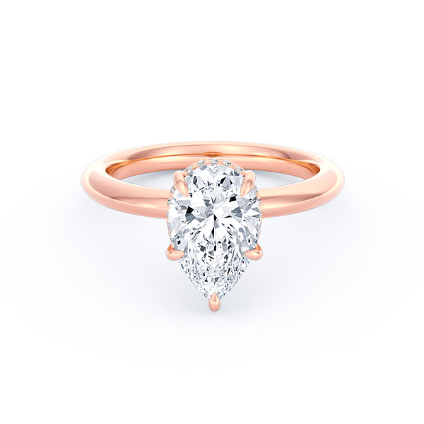 Sienna | 2ct Pear Cut Hidden Halo Engagement Ring alternate