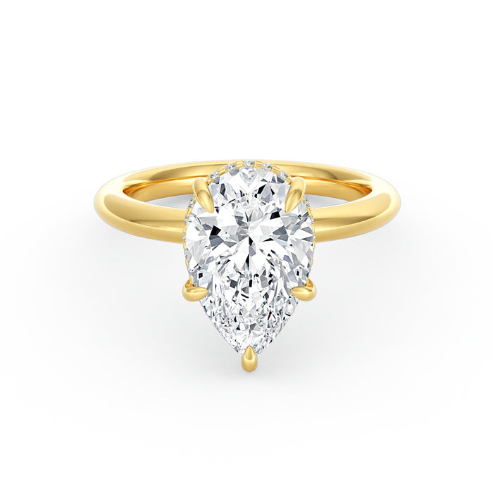 Sienna | 3ct Pear Cut Hidden Halo Engagement Ring