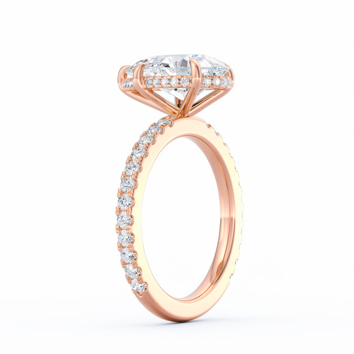 Avery | 3ct Pear Cut Pavé Band Engagement Ring