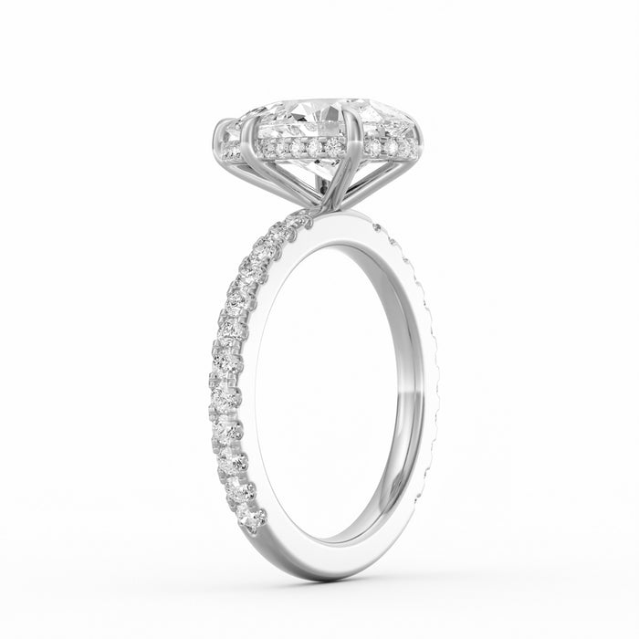Avery | 3ct Pear Cut Pavé Band Engagement Ring