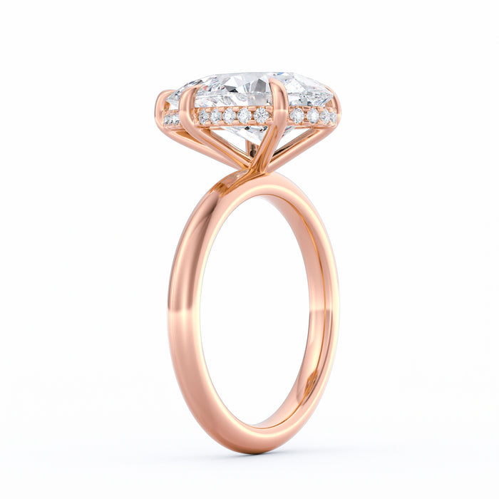 Sienna | 4ct Pear Cut Hidden Halo Engagement Ring