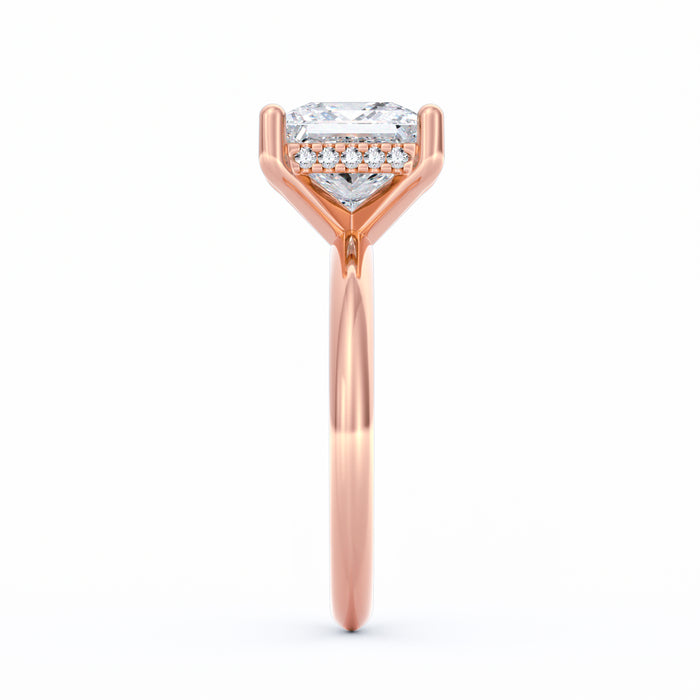 Sienna | 3ct Princess Cut Hidden Halo Engagement Ring