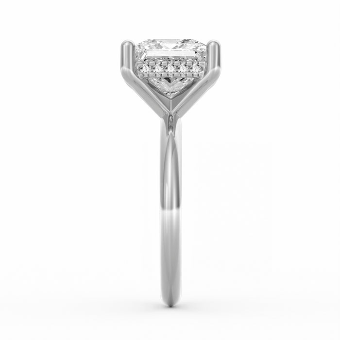 Sienna | 4ct Princess Cut Hidden Halo Engagement Ring