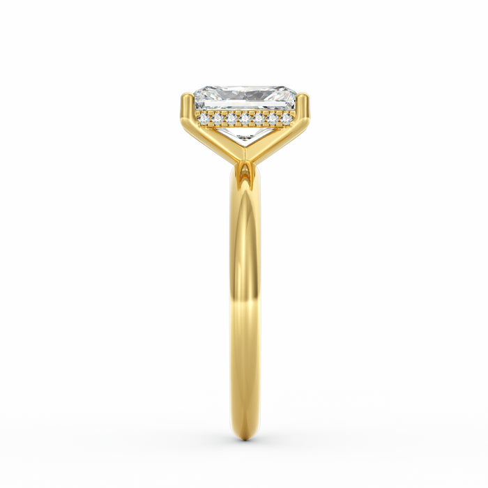 Sienna | 2ct Radiant Cut Hidden Halo Engagement Ring