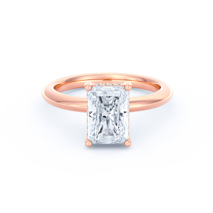 Sienna | 2ct Radiant Cut Hidden Halo Engagement Ring
