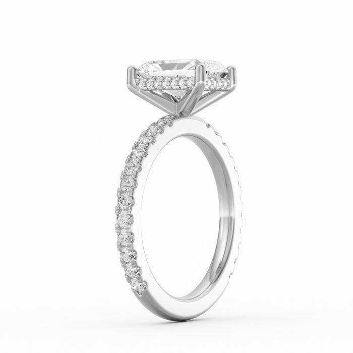 Avery | 2ct Radiant Cut Pavé Band Engagement Ring