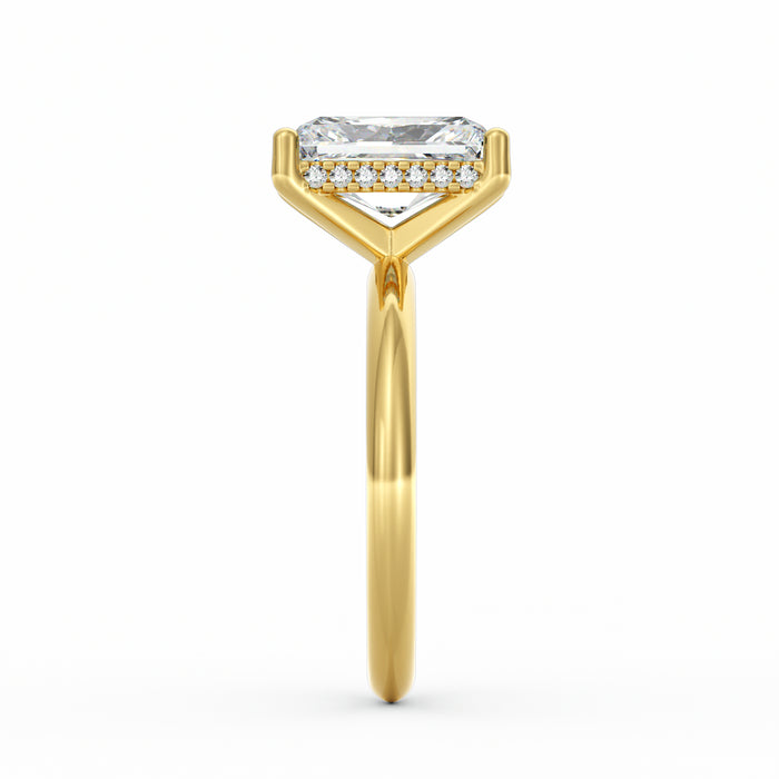 Sienna | 3ct Radiant Cut Hidden Halo Engagement Ring