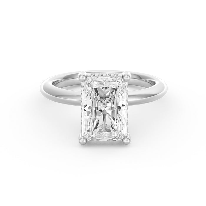 Sienna | 3ct Radiant Cut Hidden Halo Engagement Ring