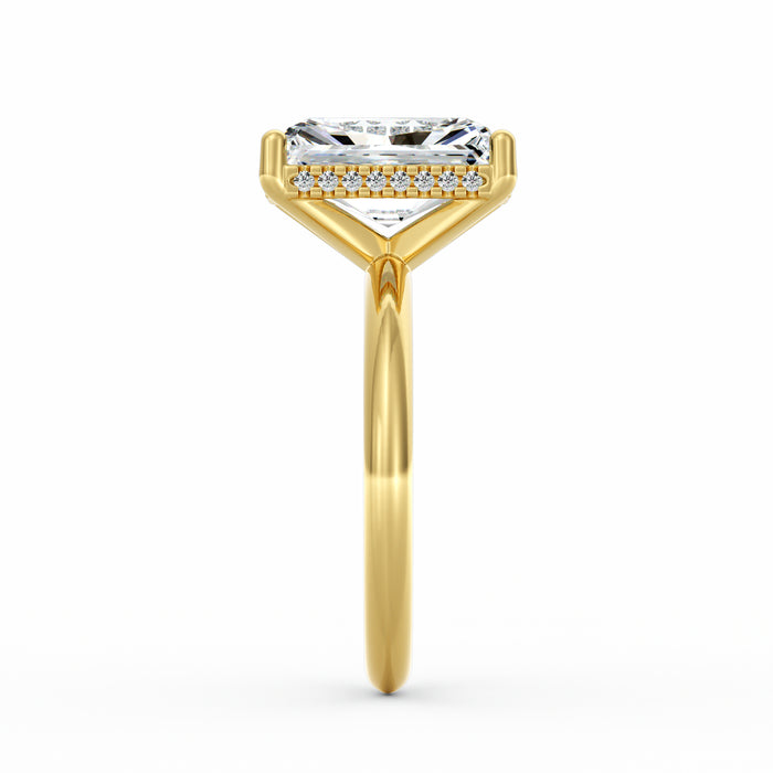 Sienna | 4ct Radiant Cut Hidden Halo Engagement Ring